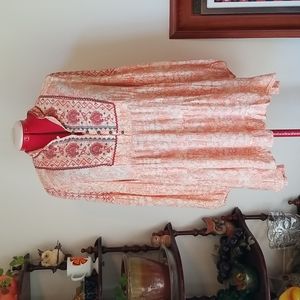 Anthropologie Embroidered Tunic